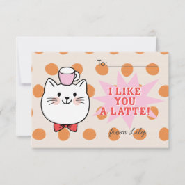 Net als jij een Latte Cat Kinderen Valentijnsdag K Notitiekaartje