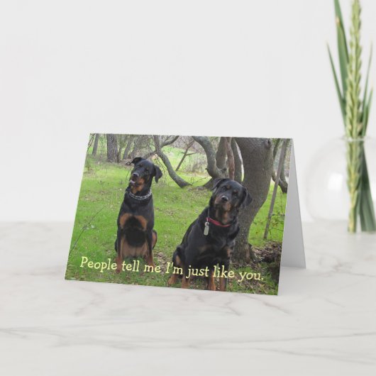 Net als jij Rottweiler-Moederdag Kaart (Voorkant)