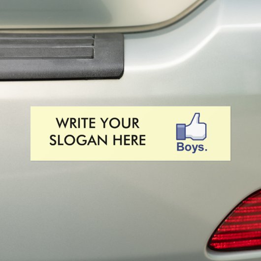 Net als jongens bumpersticker (Op auto)