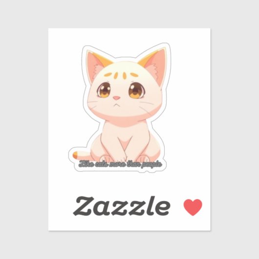 Net als katten meer dan mensen sticker (Vel)