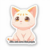 Net als katten meer dan mensen sticker (Voorkant)