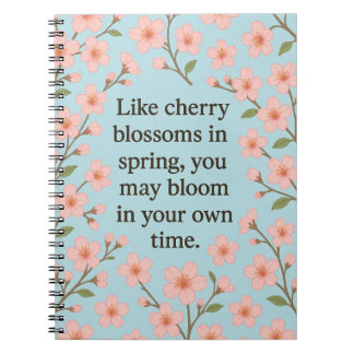 Net als kersenbloesems in de lente bloeien in je e notitieboek