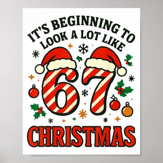 Net als Kerstmis 67 Zes Zeven Grappige Kerstmis 6- Poster (Voorkant)