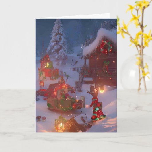 Net als Kerstmis Kaart (Gele Bloem)