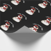 Net als Kewl Man Funny Cool Snowman Pun Dark BG Cadeaupapier (Hoek)
