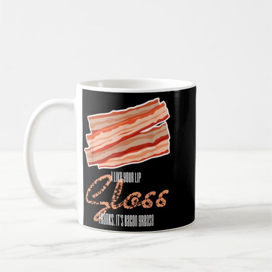 Net als Lip Gloss Bacon Vet Funny Bacon Spreuk Koffiemok (Links)