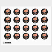 Net als Lip Gloss Bacon Vet Funny Bacon Spreuk Ronde Sticker (Vel)
