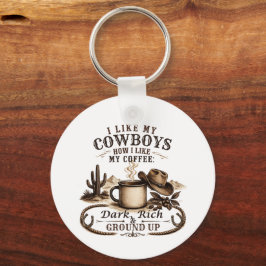 Net als mijn cowboys mijn koffie sleutelhanger