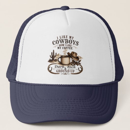 Net als mijn cowboys mijn koffie trucker pet (Voorkant)