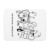 Net als mijn mannen. Niets te rijk. grappig Magneet (Horizontaal)