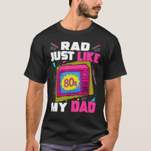 Net als mijn vader 80's esthetische nostalgie 1980 t-shirt