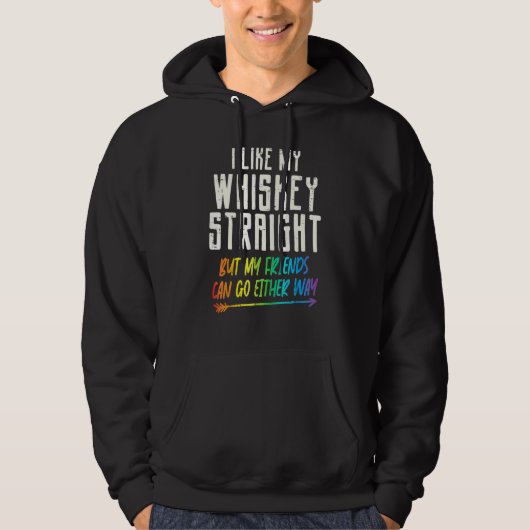 Net als mijn Whiskey-vrienden, de Gay Pride P Hoodie (Voorkant)