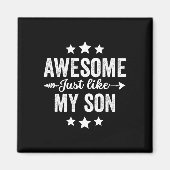 Net als mijn zoontje Funny Fathers Day Pap Mam  Magneet (Voorkant)