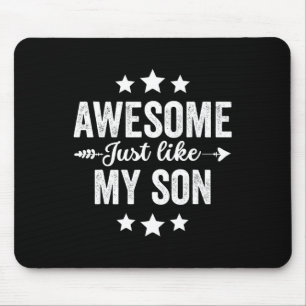 Net als mijn zoontje Funny Fathers Day Pap Mam  Muismat