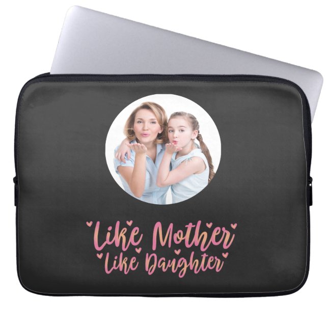 Net als moeder als dochter, persoonlijke mam-cadea laptop sleeve (Voorkant)