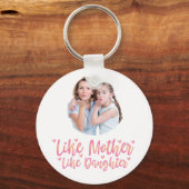 Net als moeder als dochter, persoonlijke mam-cadea sleutelhanger (Achterkant)