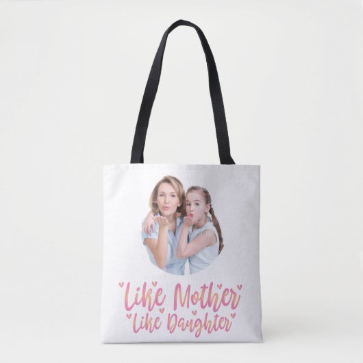 Net als moeder als dochter, persoonlijke mam-cadea tote bag (Voorkant)