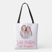 Net als moeder als dochter, persoonlijke mam-cadea tote bag (Achterkant)