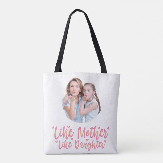 Net als moeder als dochter, persoonlijke mam-cadea tote bag (Achterkant)