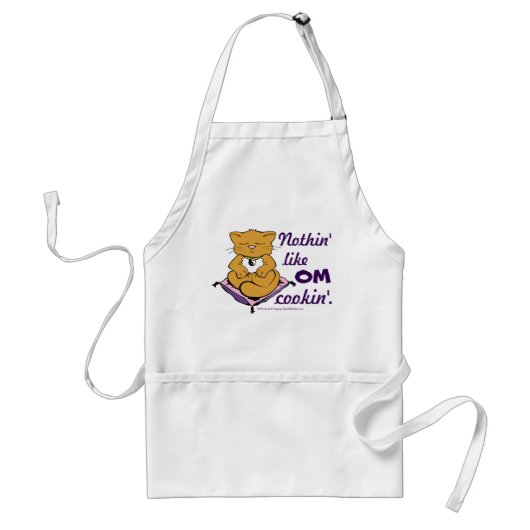 Net als OM Cookin. Cute Zen Cat Apron Standaard Schort (Voorkant)