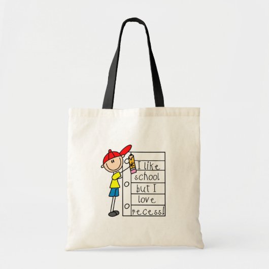 Net als op school, vakantie tote bag (Voorkant)