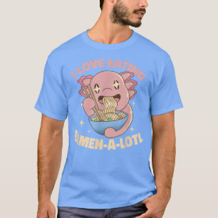 Net als Ramen A Lotl, Japan Manga Axolotl Kawa T-shirt