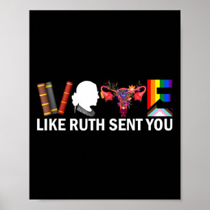 Net als Ruth stuurde je Shirt baarmoeder feministi Poster
