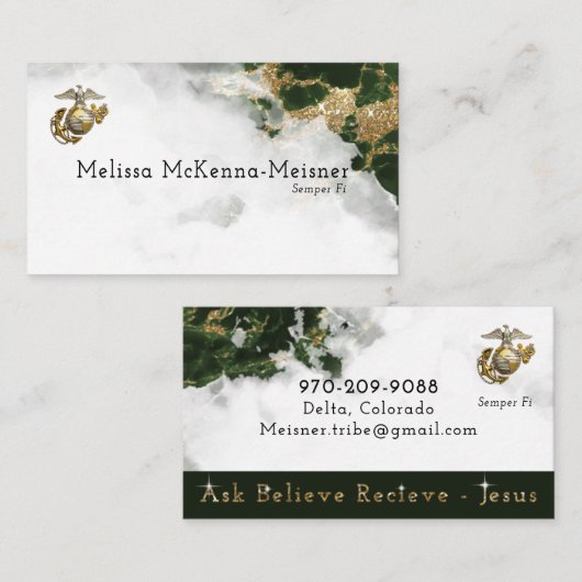 Net als Sample 4 Melissa Visitekaartje (Voorkant / Achterkant)