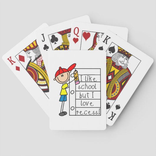 Net als School Lief Recess Pokerkaarten (Achterkant)