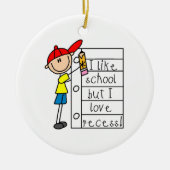 Net als schoolliefdesreces keramisch ornament (Voorkant)