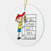 Net als schoolliefdesreces keramisch ornament (Links)