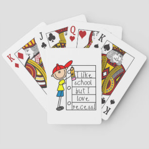 Net als schoolliefdesreces pokerkaarten