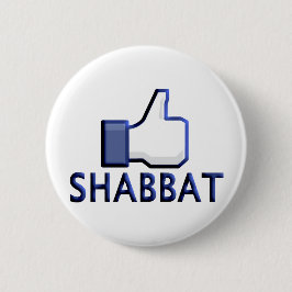 Net als Shabbat Ronde Button 5,7 Cm