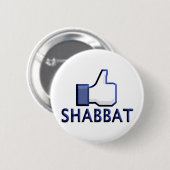 Net als Shabbat Ronde Button 5,7 Cm (Voorkant /achterkant)