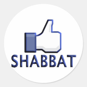 Net als Shabbat Ronde Sticker