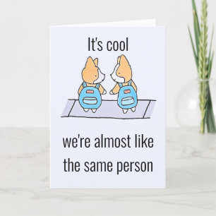 Net als Twins Funny Birthday Humor Card Feestdagen Kaart