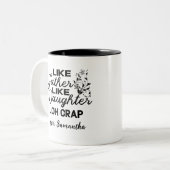 Net als vader als Daughter Oh Crap Tweekleurige Koffiemok (Voorkant links)