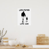 Net als vader als zoon poster (Keuken)