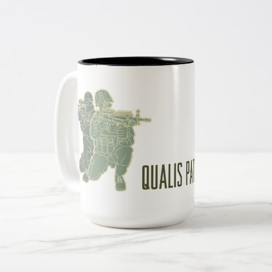 Net als vader als zoon tweekleurige koffiemok (Voorkant links)