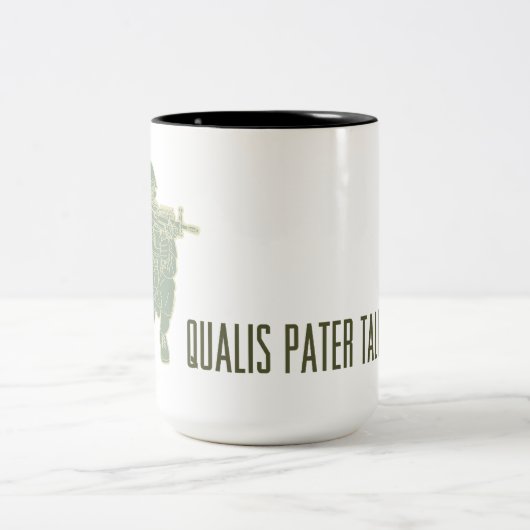 Net als vader als zoon tweekleurige koffiemok (Center)