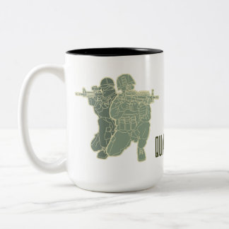 Net als vader als zoon tweekleurige koffiemok