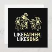 Net als vader Sons Motocross Dirt Bike Gift Kaart (Voorkant / Achterkant)