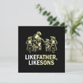 Net als vader Sons Motocross Dirt Bike Gift Kaart (Staand voorkant)