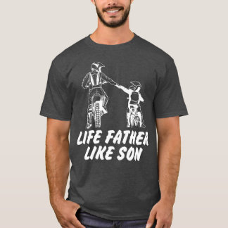 Net als vader van Son Dirt Bike Riding Motocross T-shirt