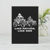 Net als vader van Son Quad ATV Offroad Sport Gift Kaart (Staand voorkant)