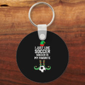 Net als Voetbal, het grappige Football van de Voet Sleutelhanger (Voorkant)