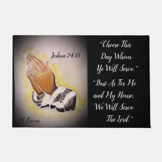 "Net als voor mij en mijn huis" Rug of Doormat Deurmat (Voorkant)