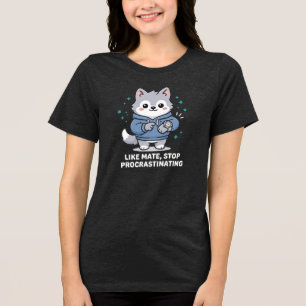 Net als vriend, stop met uitstellen Zwerf Wolf Hoo Tri-Blend Shirt