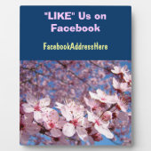Net als wij op Facebook plaque Count Sign Spring Fotoplaat (Voorkant)