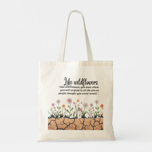 Net als wilde bloemen Canvas tas (Achterkant)